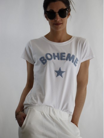 T-shirt blanc Boheme
